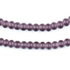 Purple White Heart Beads (6mm)
