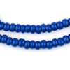 Cobalt Blue Ghana Glass Beads (7mm)