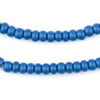 Teal Blue Ghana Glass Beads (7mm)