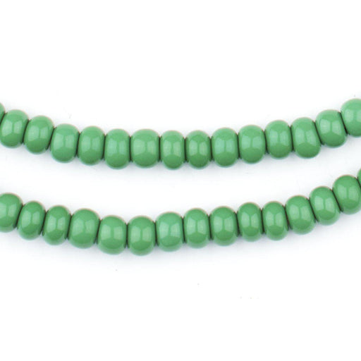 Green Ghana Glass Beads (7mm) - The Bead Chest