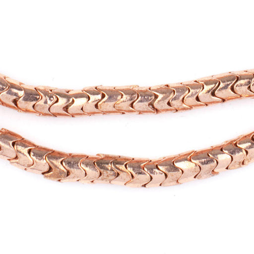 Copper Interlocking Snake Beads (6mm) - The Bead Chest