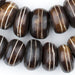 Striped Carved Brown Bone Beads (Large) - The Bead Chest