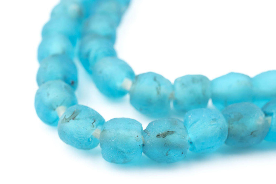 Turquoise Recycled Glass Beads (9mm) - The Bead Chest