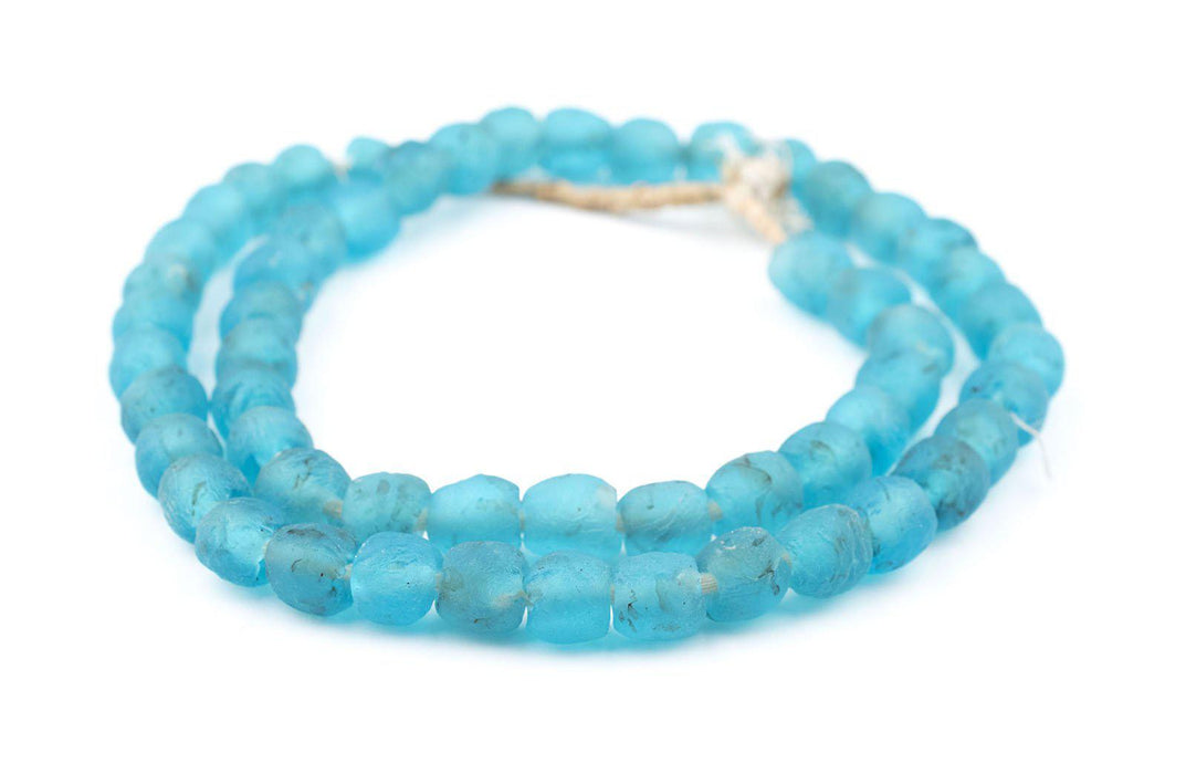 Turquoise Recycled Glass Beads (9mm) - The Bead Chest