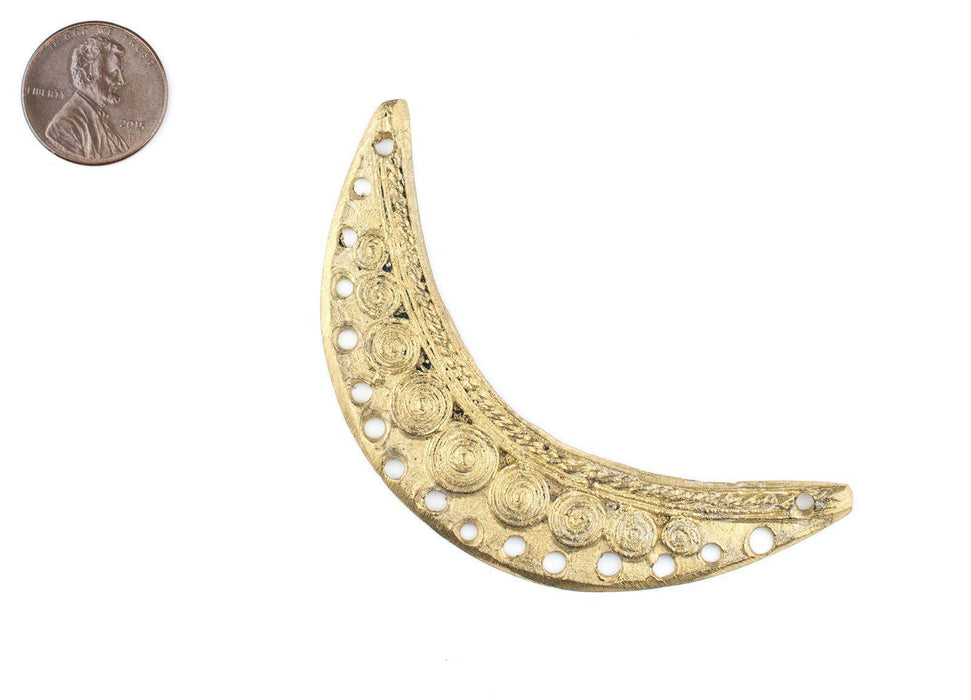 Mini Brass Collar Ghana Brass Pendant - The Bead Chest