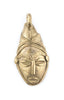 Elongated Mask Ghana Brass Pendant