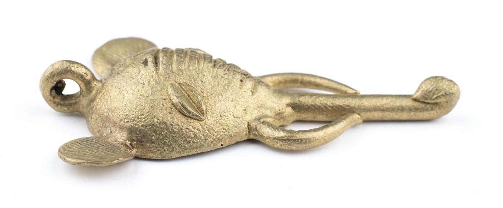 Elephant Tusk Ghana Brass Pendant - The Bead Chest
