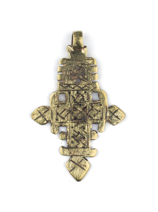 Brass Ethiopian Coptic Cross (Large) - The Bead Chest