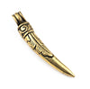 Engraved Brass Tooth Pendant (52x10mm)