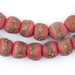 Red Kente Krobo Beads (14mm) - The Bead Chest