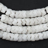 White Stone Interlocking Snake Beads (8mm)