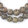 Geometric Patterned Jade Beads (12mm)