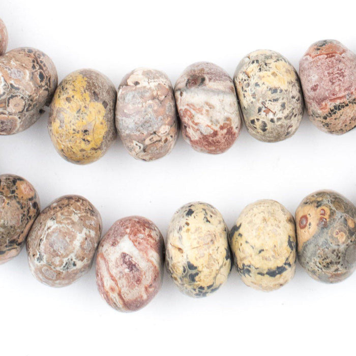 Leopard Skin Rondelle Jasper Beads (10x14mm) - The Bead Chest