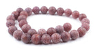 Round Red Crackled Agate Beads (12mm) - The Bead Chest