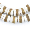White Kente Krobo Beads (14mm)