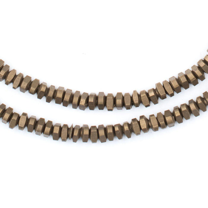 Antiqued Brass Triangle Heishi Beads (4mm) - The Bead Chest