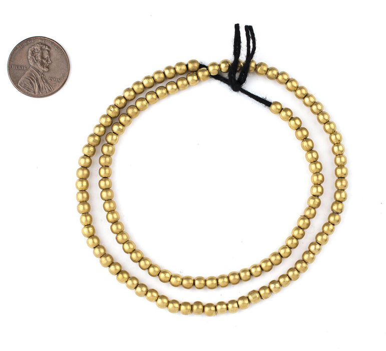 Brass Sphere Beads (4mm) - The Bead Chest