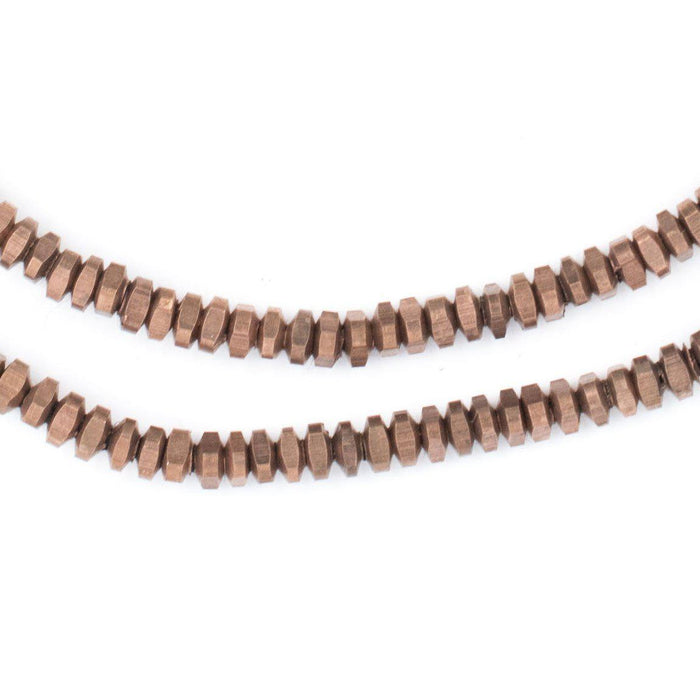 Antiqued Copper Triangle Heishi Beads (5mm) - The Bead Chest