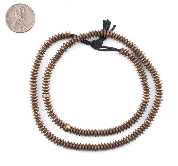 Antiqued Copper Saucer Beads (5mm) - The Bead Chest