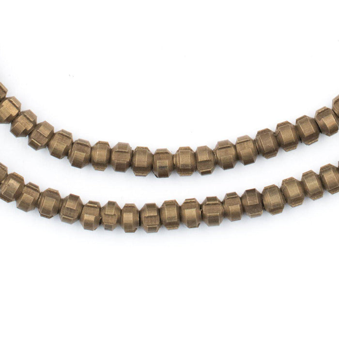 Antiqued Brass Indented Rondelle Beads (4mm) - The Bead Chest