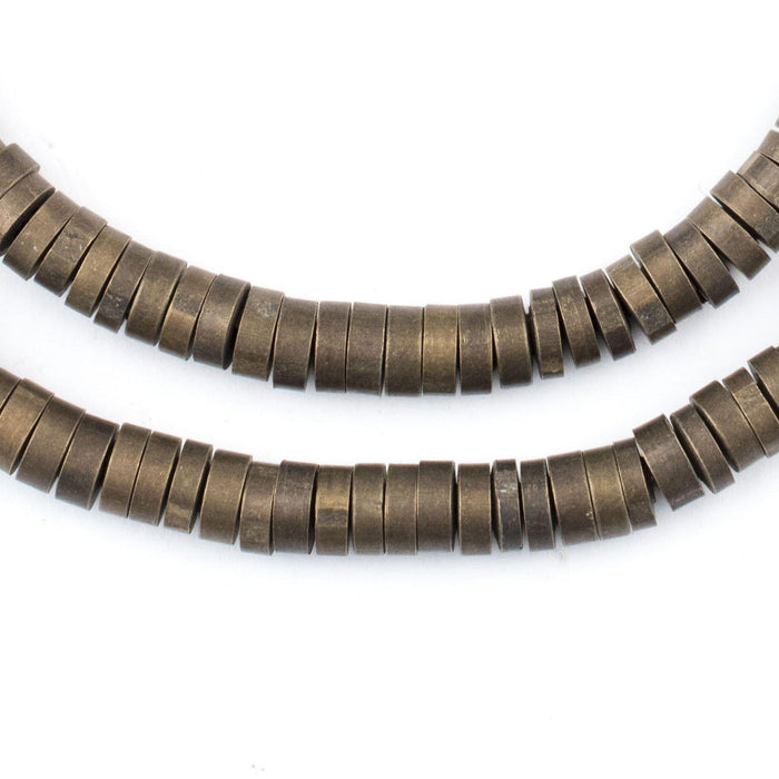 Antiqued Brass Snake Disk Beads (5mm) - The Bead Chest