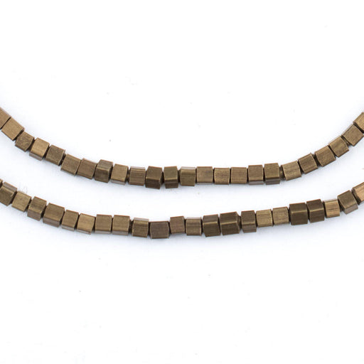 Antiqued Brass Cube Beads (2mm) - The Bead Chest