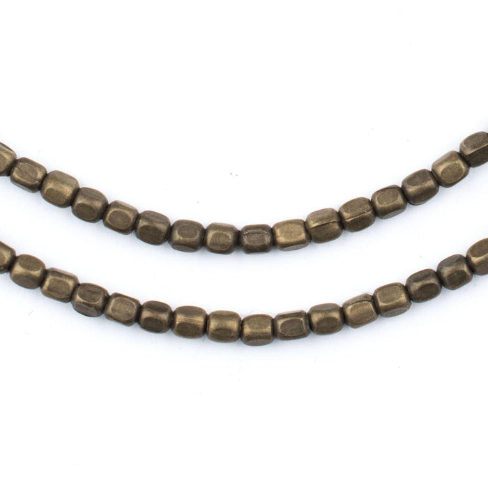 Rounded Rectangle Antiqued Brass Beads (3x2.5mm) - The Bead Chest