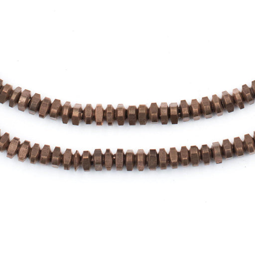 Antiqued Copper Triangle Heishi Beads (4mm) - The Bead Chest
