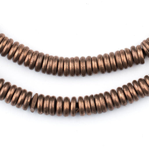 Smooth Antiqued Copper Heishi Beads (6mm) - The Bead Chest