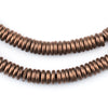 Smooth Extra Large Antiqued Copper Heishi Beads (6mm)
