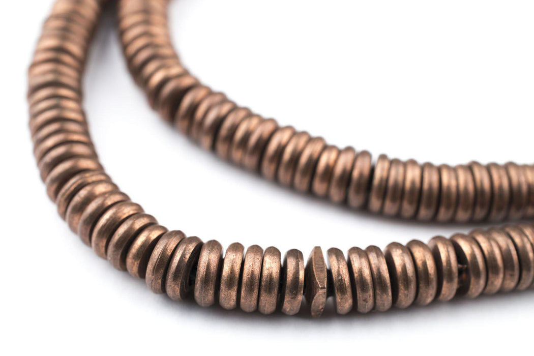 Smooth Antiqued Copper Heishi Beads (6mm) - The Bead Chest