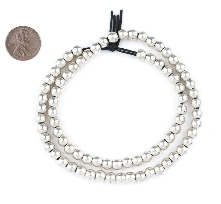 Silver Sphere Beads (6mm) - The Bead Chest