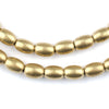 Smooth Oval Brass Spacer Beads (8x6mm)