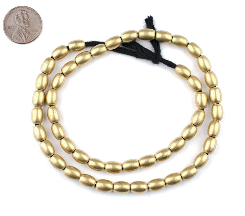 Smooth Oval Brass Spacer Beads (8x6mm) - The Bead Chest