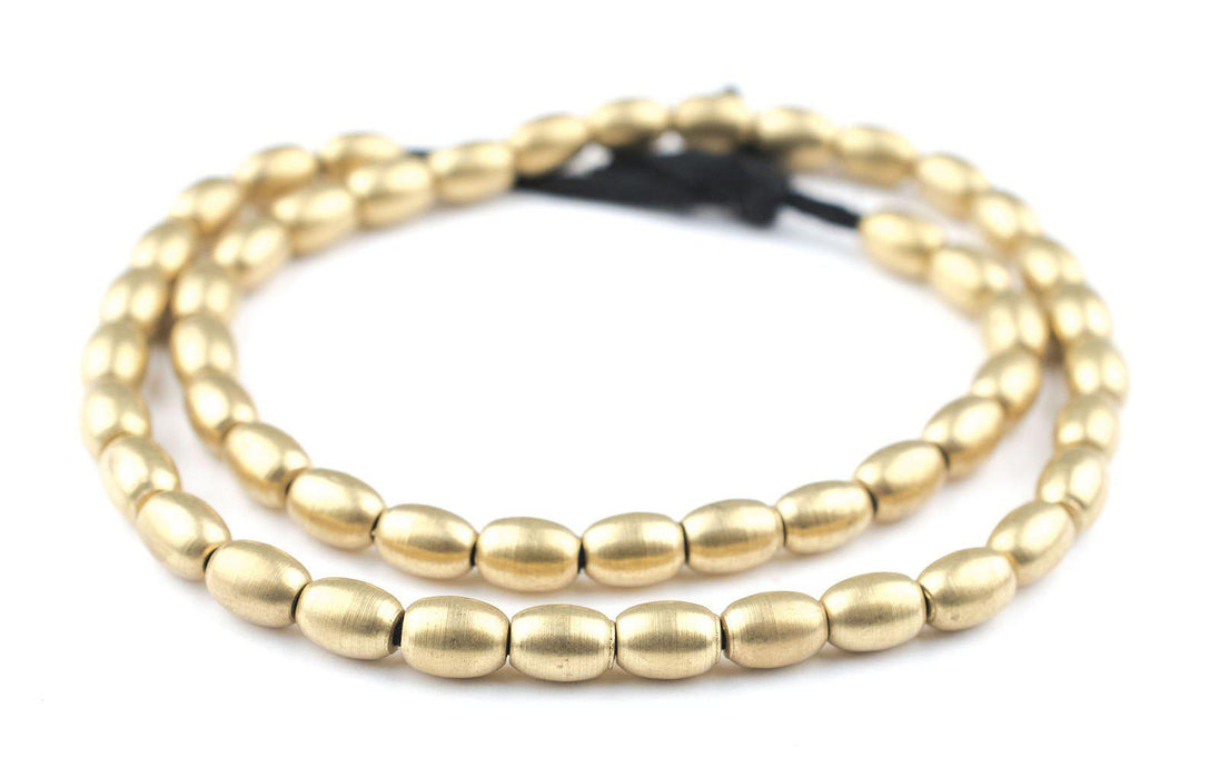 Smooth Oval Brass Spacer Beads (8x6mm) - The Bead Chest
