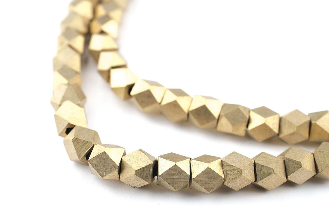 Brass Diamond Cut Beads (5mm) - The Bead Chest