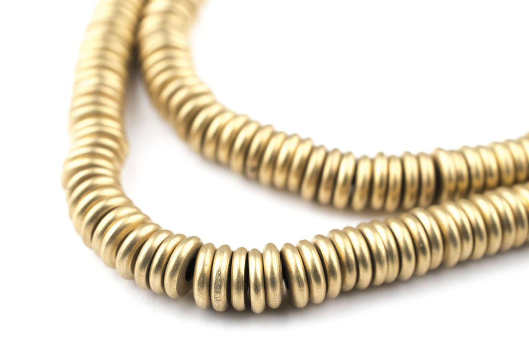 Smooth Brass Heishi Beads (6mm) - The Bead Chest