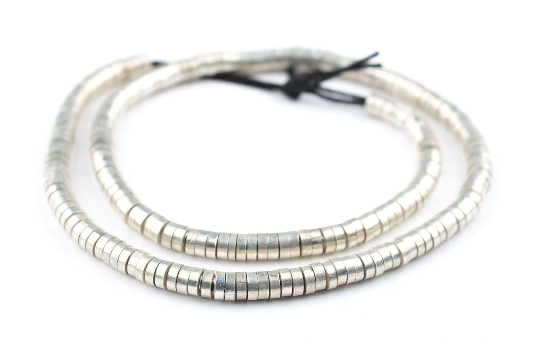 Silver Snake Disk Beads (5mm) - The Bead Chest