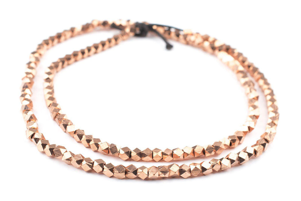 Copper Diamond Cut Beads (4.5mm) - The Bead Chest