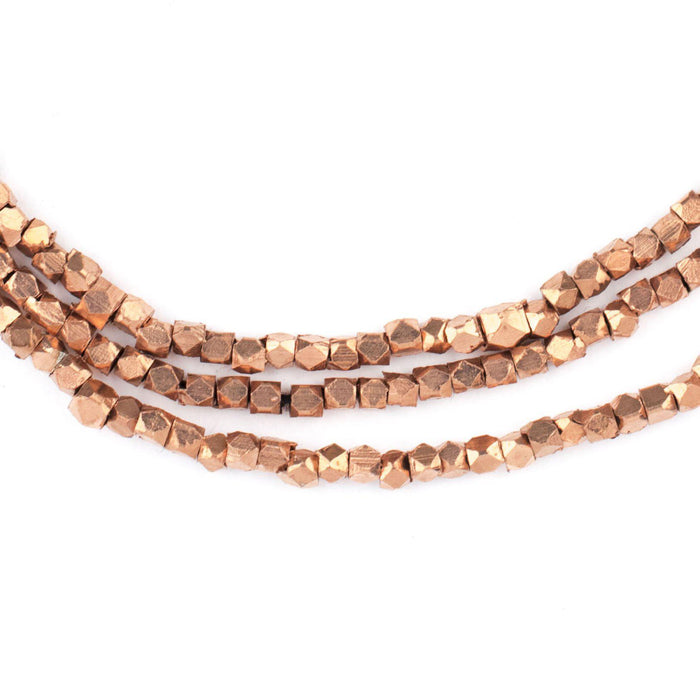 Copper Diamond Cut Beads (2mm) - The Bead Chest