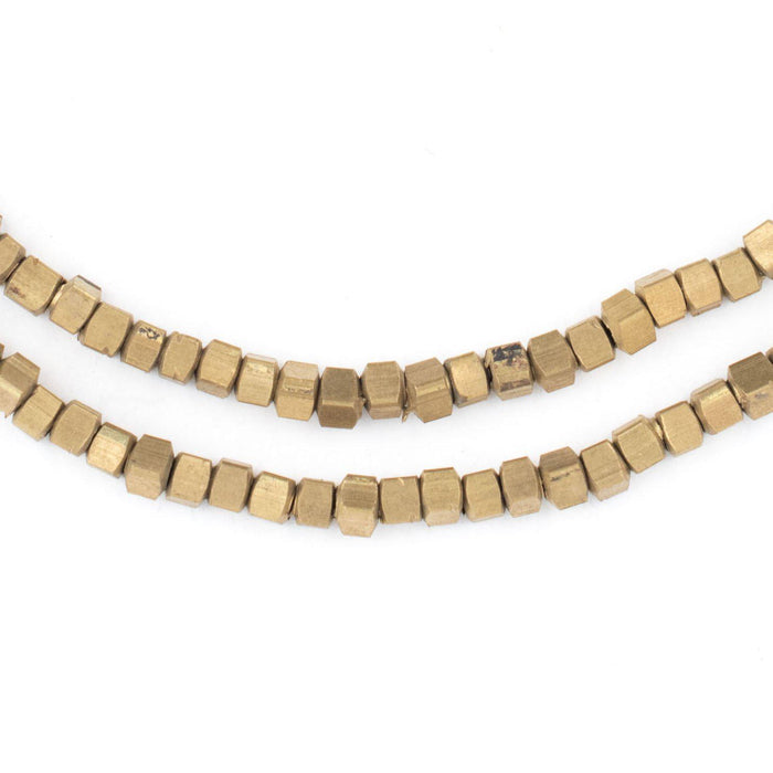 Brass Cube Beads (3mm) - The Bead Chest