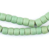 Green Padre Prosser Button Beads (9mm) (Long Strand)