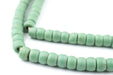 Green Prosser Button Beads (7mm) (Long Strand) - The Bead Chest