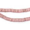 Pink Sliced Vintage Glass Beads (Long Strand)