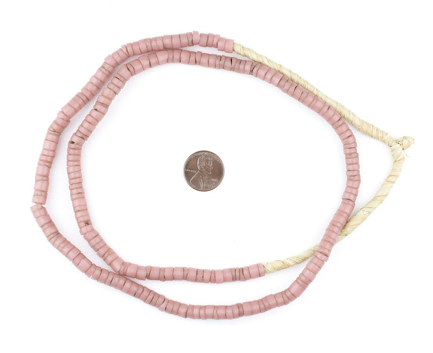 Pink Sliced Vintage Glass Beads (Long Strand) - The Bead Chest