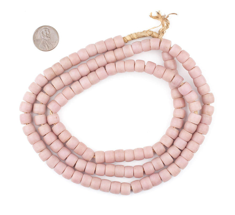 Pink Padre Prosser Button Beads (9mm) (Long Strand) - The Bead Chest