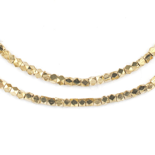 Gold Diamond Cut Beads (2.5mm) - The Bead Chest