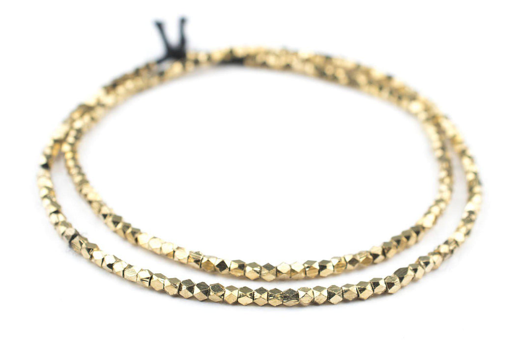 Gold Diamond Cut Beads (2.5mm) - The Bead Chest