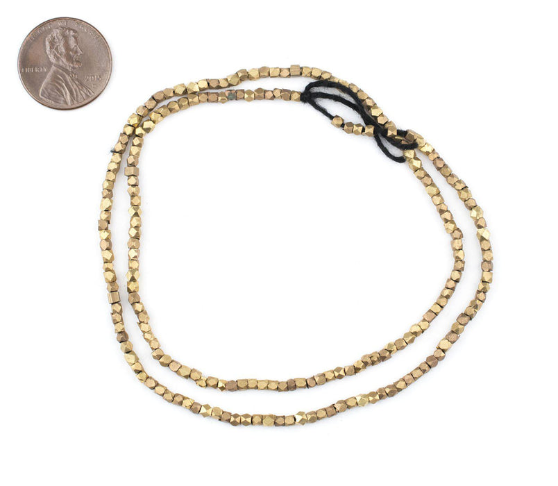 Brass Diamond Cut Beads (2.5mm) - The Bead Chest