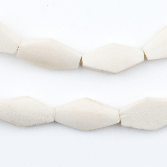 Kenya White Bone Beads (Geometric) - The Bead Chest